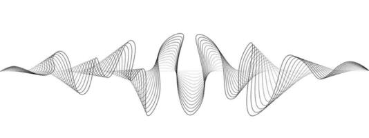 Abstract, undulating dots lines of sound wave . Dynamic pulsating wave Music concept, digital music frequency symbols. . vector