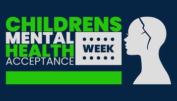 Growing Up With Understanding, Supporting Kids Mental Health vector