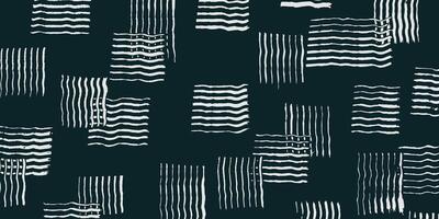 Hand drawn brush line abstract curvy stripe squares pattern, Japanese and ethnic wood carving, engraving texture background, simple graphic for carpet, textile, decoration vector