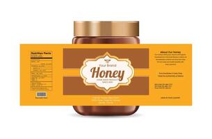 Honey Jar Label Template vector