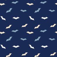 Halloween bat flat style monochrome minimalist pattern design vector