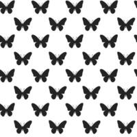 Hand drawn butterfly silhouette pattern illustration design vector