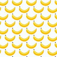 Yellow banana fruit pattern background illustration vector
