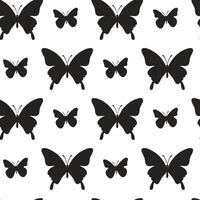 Simple butterfly silhouette pattern vector