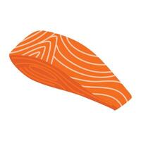 raw salmon fillet, Illustration of a Salmon Fillet vector