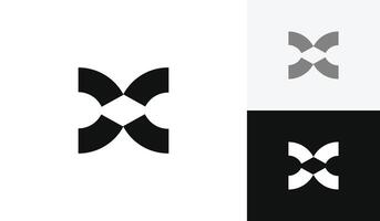 Modern simple letter X initial monogram logo design vector