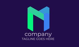 M Teamwork Logo Design for Collaboration and Unity Concepts vector