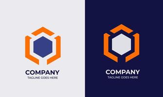 Tech hexagon logo crafted for modern, digital, and innovative brands vector