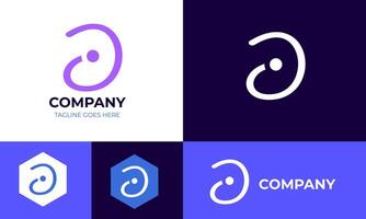 Modern Blue Logo Design Clean and Stylish Branding Element for Business Identity vector