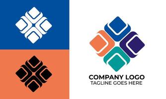 Colorful Teamwork Abstract Logo for Collaborative Business Concepts vector