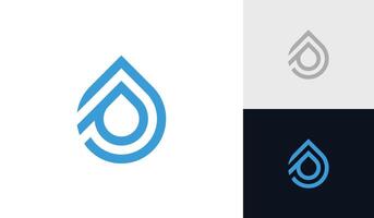 Letter JP water drop initial monogram logo design vector