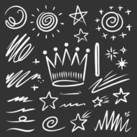 A collection of doodle emphasis that is suitable for your design needs. vector