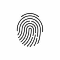 Fingerprint icon, illustration, isolated on white background vector