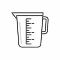 A measuring cup with a measuring line on it vector
