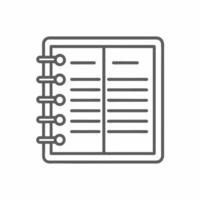 A notebook with a pen and paper on it vector