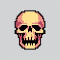 Skull Skeleton Bones Icon pixelated for the pixel art game and icon for website and game. old school retro. vector