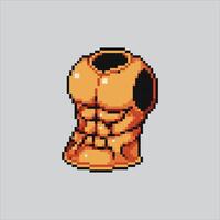 Pixel art illustration Gladiator Armor. Pixelated Strong Armor. vector
