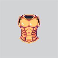 Strong Gladiator Body Armor Icon pixelated for the pixel art game and icon for website and game. old school retro. vector