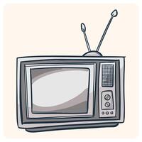 Vintage TV Sketch Illustration vector