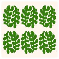Abstract Green Leaf Pattern vector