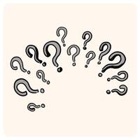 Question Mark Sketch Collection vector