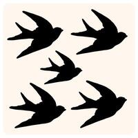 Swallow Silhouette Collection vector