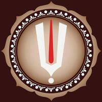 This image represents the Vaishnav Tilak ,Tirupathi Balaji Hindu Tilak, a sacred symbol associated with Lord Vishnu and his devotees in Hinduism. vector