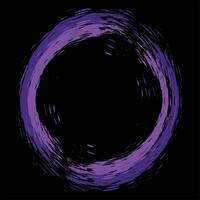 A purple circle on a black background vector