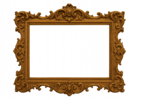 Ornate Wooden Frame for Artwork Display in Elegant Style png