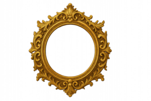 Ornate Circular Frame with Elegant Details for Artistic Display png