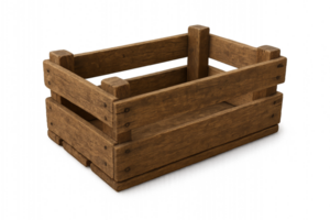 Handmade Wooden Crate Simple Rustic Storage Solution for Items png