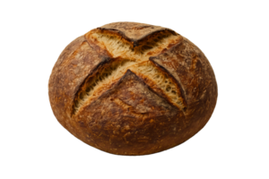 Artisanal Bread with Elegant Crust and Simple Design Isolated png