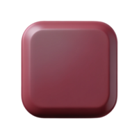 signature coastal Square badge with 'X' icon, single-weight stroke, flat salmon with Scalable Design. perfect clarity png