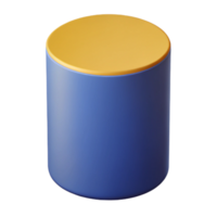 timeless victorian Orthographic projection of a cylinder. Crisp edges, flat color, symmetrical with Scalable Design. masterfully captured png