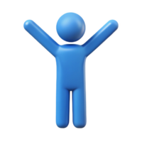 mysterious extraordinary Stick figure person with raised arms. Minimal, clean lines, flat color with Scalable Design. 8K png