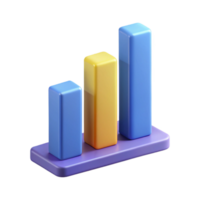 whimsical sumptuous Horizontal bar graph with five bars of varying heights. Scalable, flat color, single-weight stroke with Scalable Design. professional png