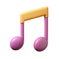 timeless impressionist Flat color monoline music note. Clean lines, crisp edges, scalable with Scalable Design flawless png