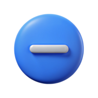 sought-after renaissance Minus sign character with a horizontal line. Minimal, flat blue color with Scalable Design. expertly shot png