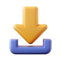 inspired artistic Pictogram of a download arrow. Single-weight stroke, minimal, with Scalable Design. genuine png
