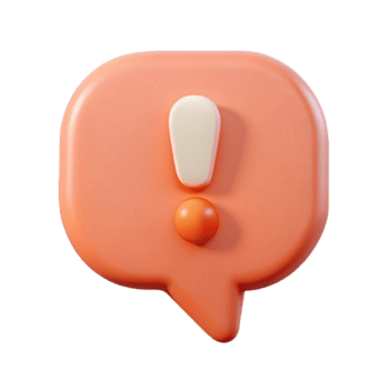 assinatura criativo discurso bolha com a exclamação ponto. limpar \ limpo linhas, mínimo, com escalável Projeto. 4k png