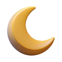 impressive surreal A symmetrical yellow crescent moon. Single-weight stroke, flat color with Scalable Design. expertly shot png