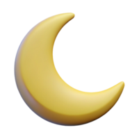harmonious vibrant Minimal outline of a crescent moon. Clean lines, flat color, with Scalable Design. high resolution png