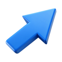 mesmerizing intense creative Geometric arrow pointing right, single-weight stroke, flat blue color with Scalable Design. 4K png