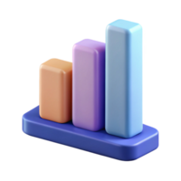 reflective splendid Stylized bar graph with rounded corners. Single-weight stroke, minimal with Scalable Design. authentic png