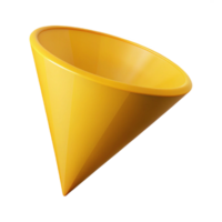 standout modern Geometric cone with single-weight stroke. Yellow flat color, sharp edges. with Scalable Design. luxury png