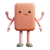 hypnotic coastal Upright rectangle character with thin arms and legs. Clean lines, flat color, with Scalable Design. gallery standard png