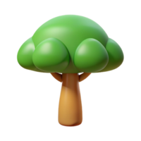 pristine whimsical rustic A simple, stylized tree character with a circular canopy. Flat color, with Scalable Design. sharp png