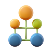 gorgeous whimsical baroque A stylized tree diagram with three branches. Crisp edges, minimal design, flat color with Scalable Design. impeccable png