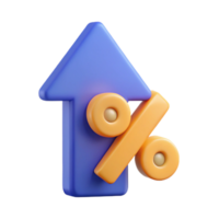 notable industrial Percentage sign with an upward arrow, flat color. Single-weight stroke, with Scalable Design. top-tier png