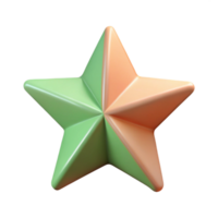 timeless urban Pictogram of a star. Geometric, flat color, crisp edges with Scalable Design. studio quality png